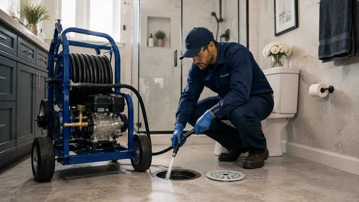 Bathroom Drain Hydro Jetting in Lake Forest