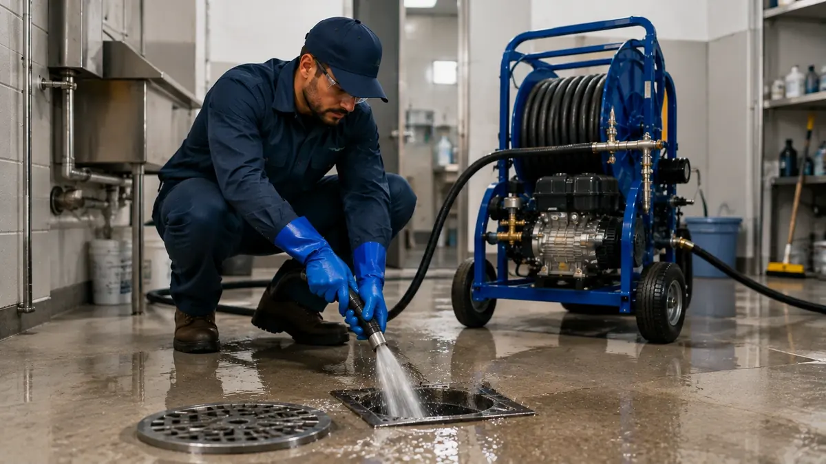 Floor Drain Hydro Jet Cleaning in Lake Forest