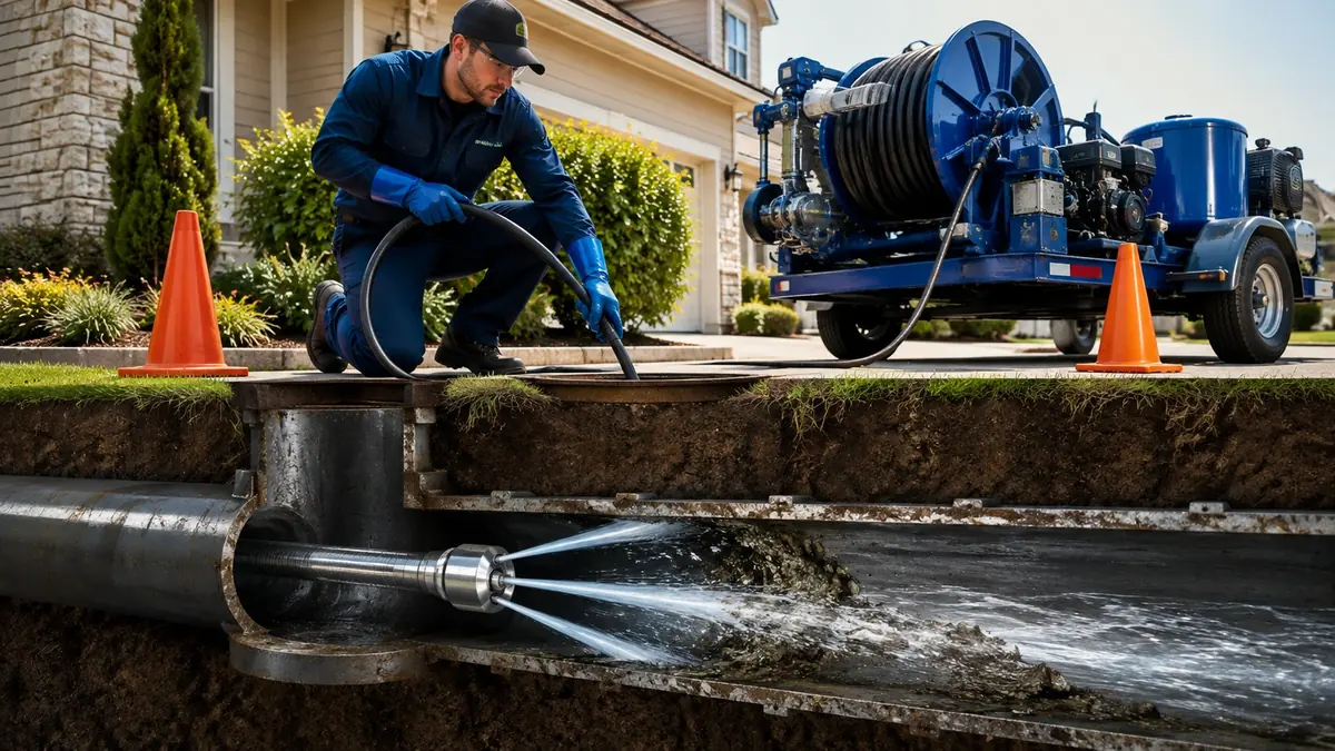 Main Sewer Line Hydro Jet Cleaning in Lake Forest
