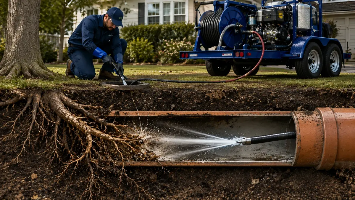 Tree Root Removal with Hydro Jetting in Lake Forest